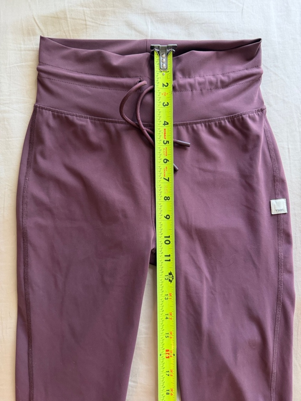 Vuori High-Rise Drawstring Leggings in Dusty Rose - Picture 7 of 8